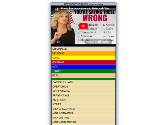 CUERDAS/PLAYLISTS screenshot