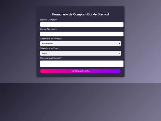 formulario-compra-botdiscord screenshot