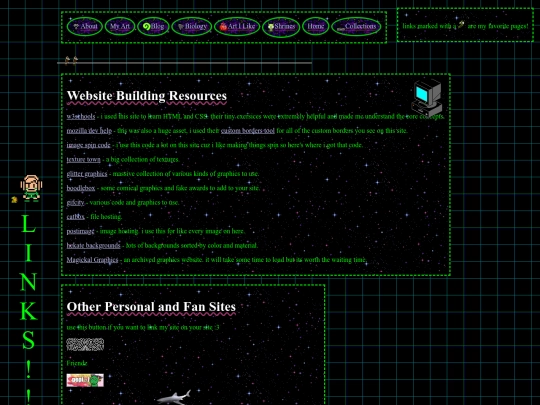 links screenshot