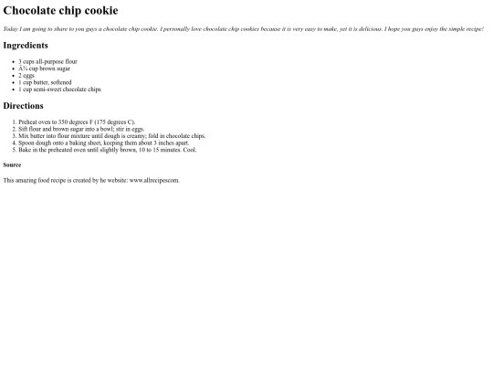 html.recipes screenshot