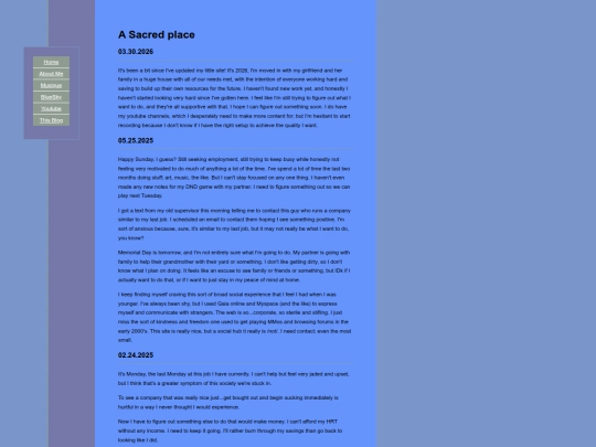 Blog screenshot