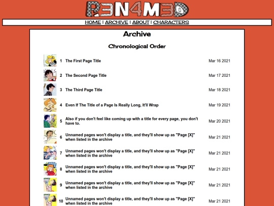 archive screenshot