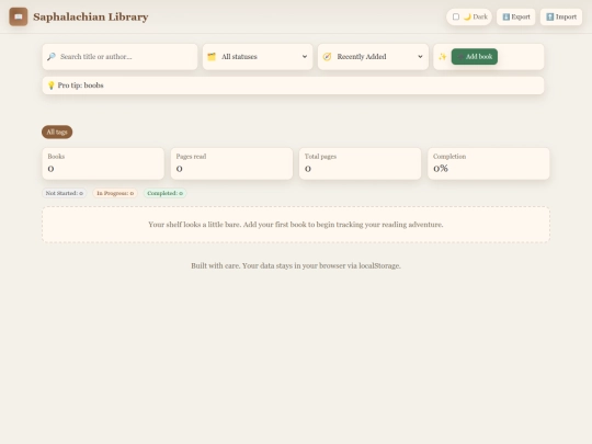 library screenshot