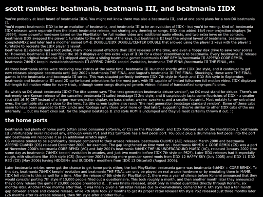 rambling/beatmania screenshot