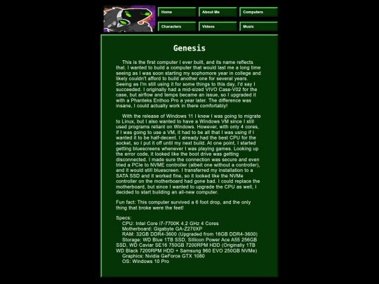 comps/genesis screenshot