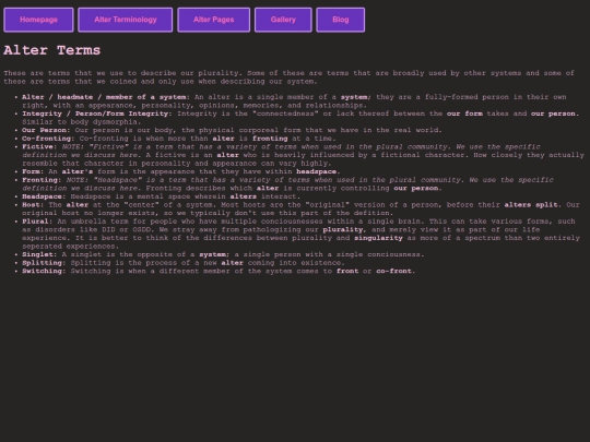 Alter Pages/AlterTerms screenshot