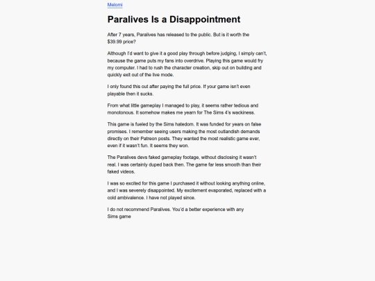 reviews/paralives screenshot
