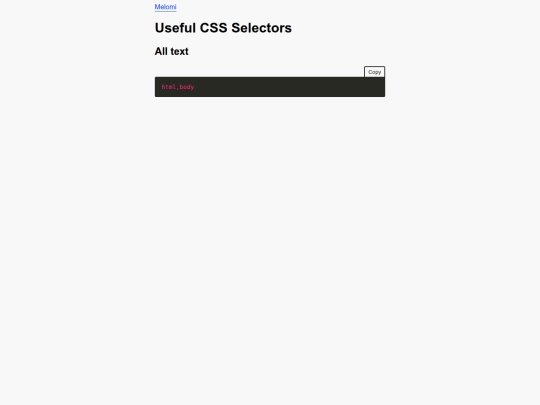 webdev/cssselectors screenshot