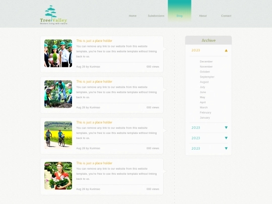 EcoLiving Sample/blog screenshot