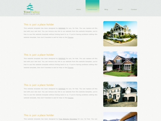 EcoLiving Sample/subdivisions screenshot
