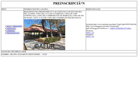 PREINSCRIPCION screenshot