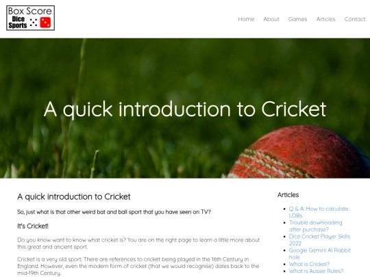 articles-a-quick-introduction-to-cricket screenshot