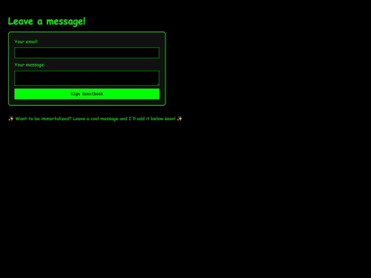 guestbook screenshot