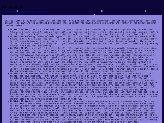 blogs/miniblog screenshot
