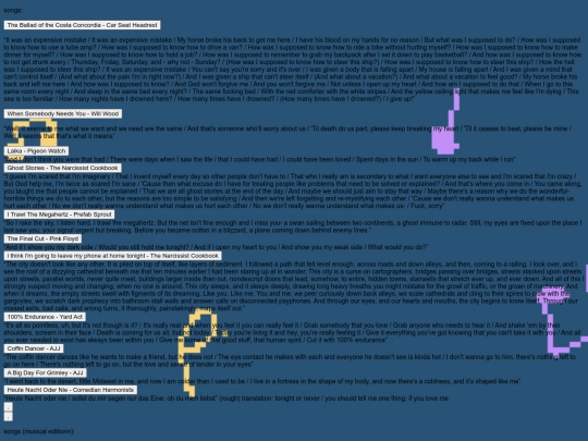shrines/music/lyrics screenshot