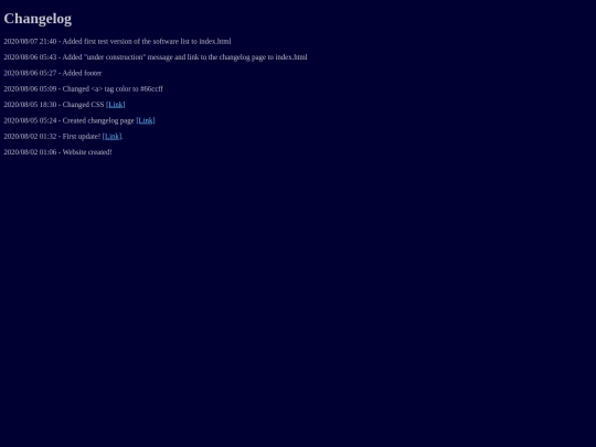 changelog screenshot