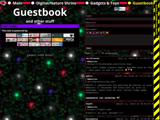 guestbook screenshot