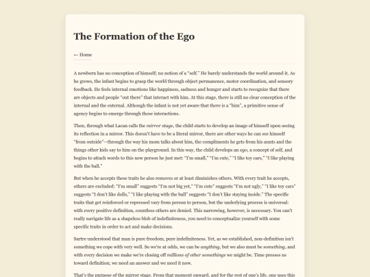 essays/formation-of-ego screenshot