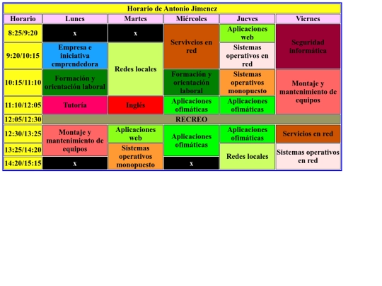 horario/horario screenshot