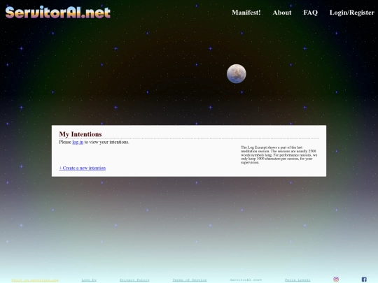intentions screenshot