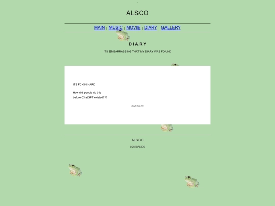 diary screenshot