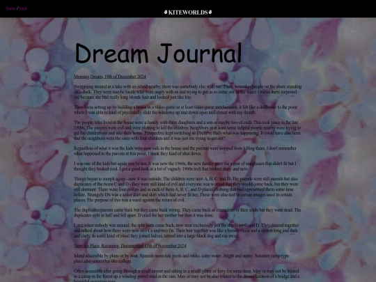 journal/dreams screenshot