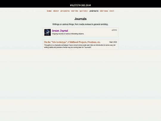 journals screenshot