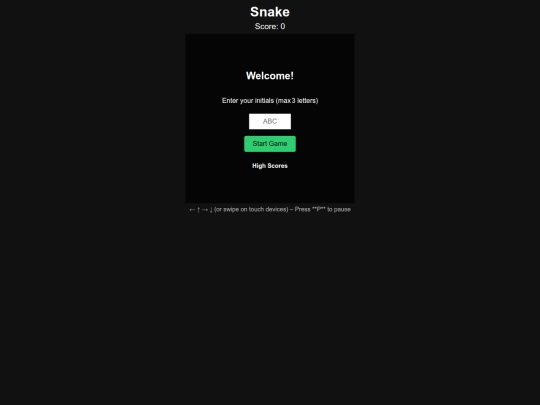 p/snake/snake screenshot