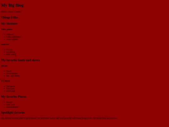 Web design/1-HTML/project4 screenshot