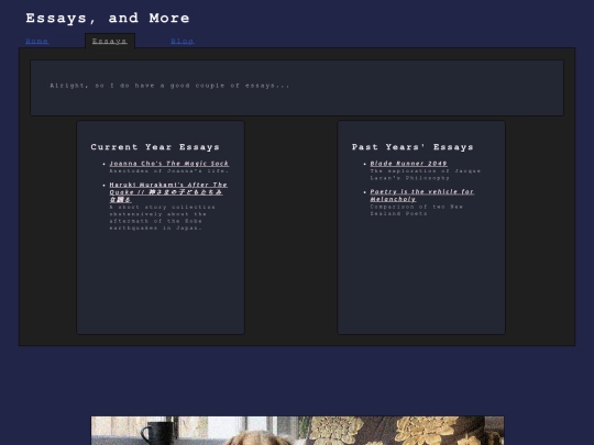 essays screenshot