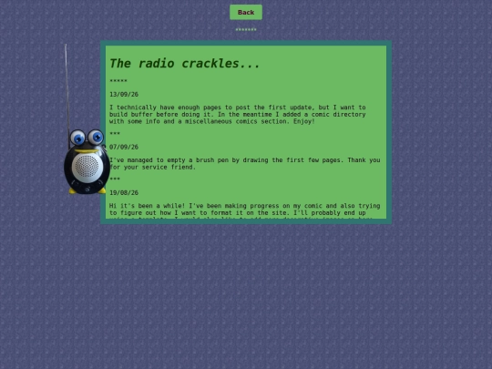 Blog screenshot