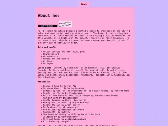 aboutme screenshot