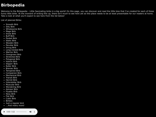 Birbopedia screenshot