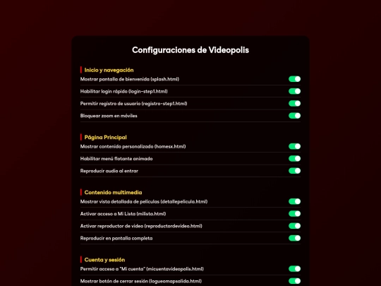 AdvancedSettings screenshot