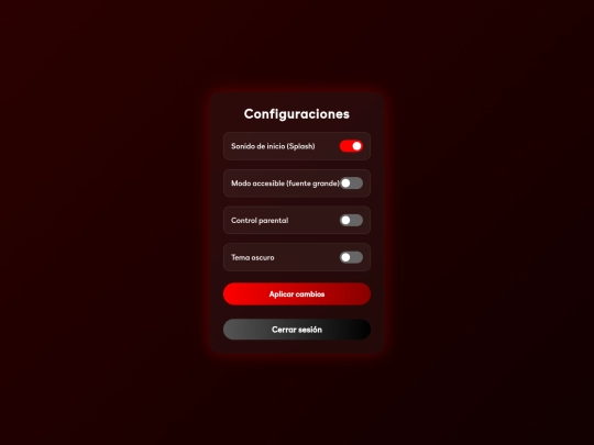 Settings screenshot