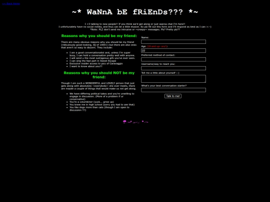 pages/contact screenshot