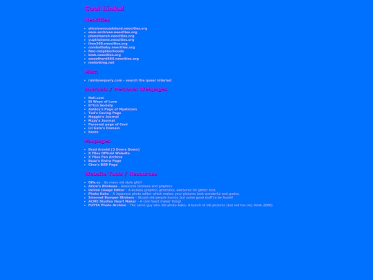 pages/links screenshot