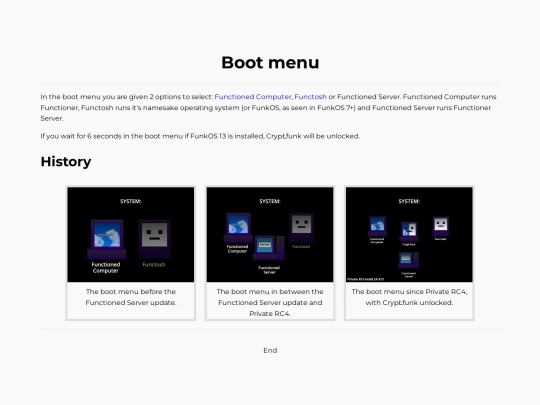 Functioner/boot screenshot