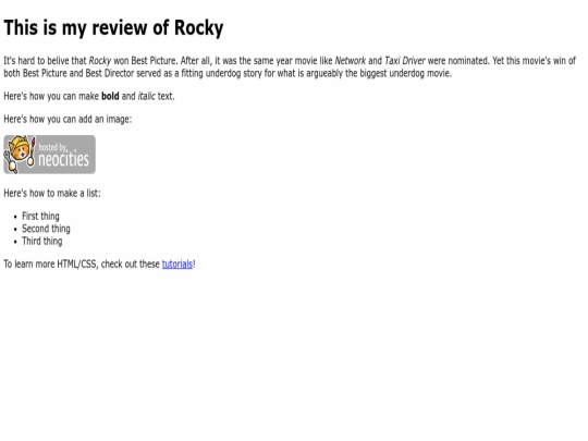index screenshot