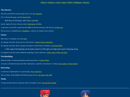 links screenshot