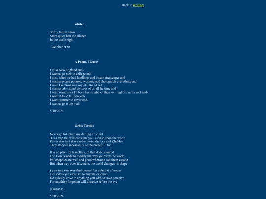 writings/poetry screenshot