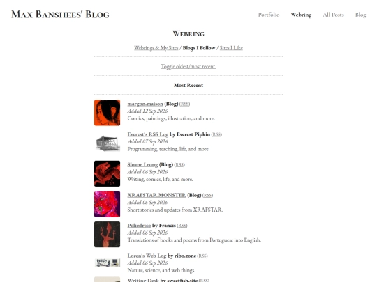 blog/webring/blogs-i-follow screenshot