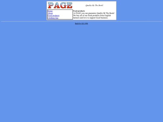 The Web/Page/page_food_products screenshot