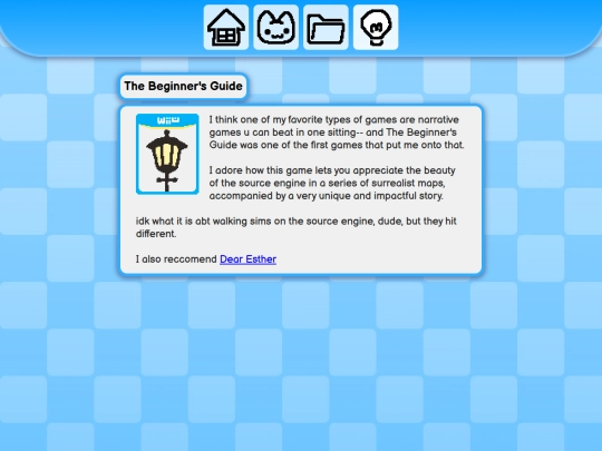 inspirations/the-beginners-guide screenshot
