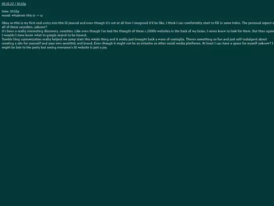 update/journal screenshot