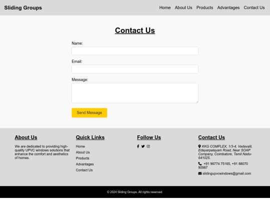 home/contact screenshot