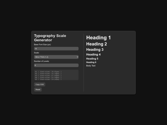 scale generator screenshot