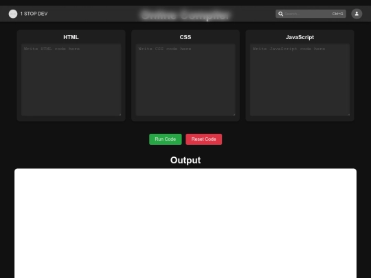 solar system/onlinecompiler screenshot