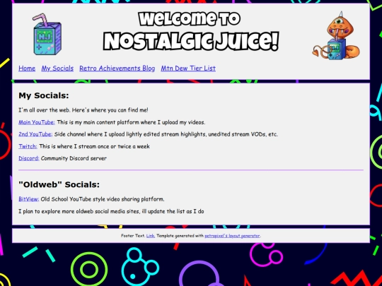 socials screenshot