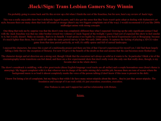Anime/hacksign screenshot